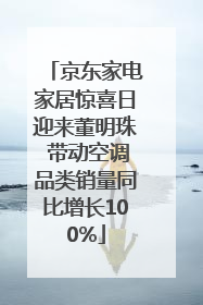 京东家电家居惊喜日迎来董明珠 带动空调品类销量同比增长100%