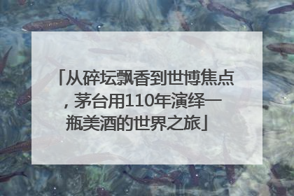 从碎坛飘香到世博焦点，茅台用110年演绎一瓶美酒的世界之旅