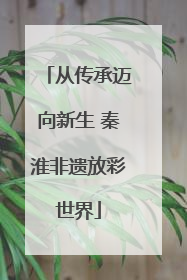从传承迈向新生 秦淮非遗放彩世界