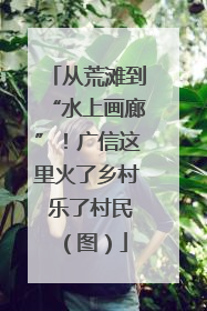 从荒滩到“水上画廊”！广信这里火了乡村 乐了村民（图）