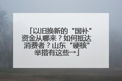 以旧换新的“国补”资金从哪来？如何抵达消费者？山东“硬核”举措有这些→