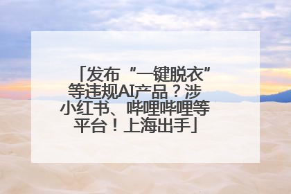 发布“一键脱衣”等违规AI产品？涉小红书、哔哩哔哩等平台！上海出手