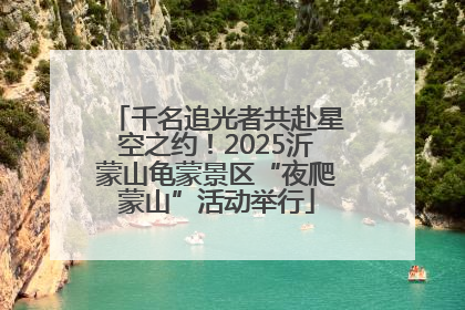 千名追光者共赴星空之约！2025沂蒙山龟蒙景区“夜爬蒙山”活动举行