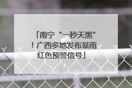 南宁“一秒天黑”！广西多地发布暴雨红色预警信号