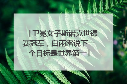 卫冕女子斯诺克世锦赛冠军，白雨露说下一个目标是世界第一