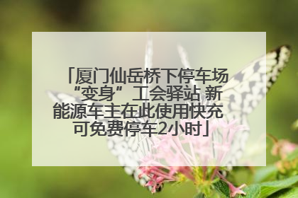 厦门仙岳桥下停车场“变身”工会驿站 新能源车主在此使用快充 可免费停车2小时