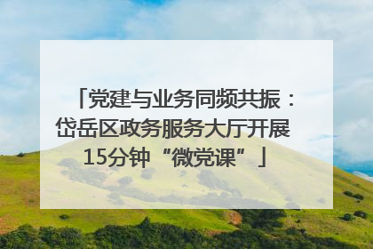 党建与业务同频共振：岱岳区政务服务大厅开展15分钟“微党课”