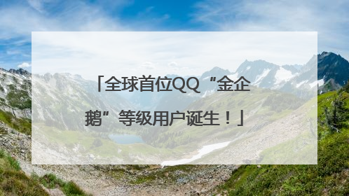 全球首位QQ“金企鹅”等级用户诞生！