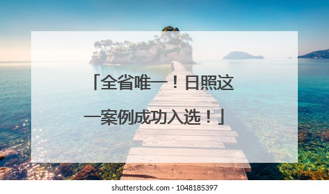 全省唯一！日照这一案例成功入选！