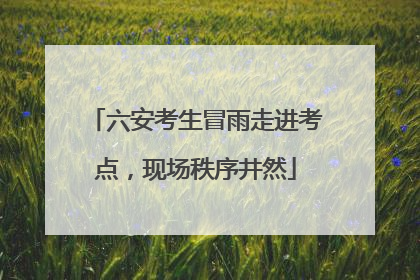 六安考生冒雨走进考点，现场秩序井然