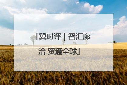 冀时评｜智汇廊洽 贸通全球