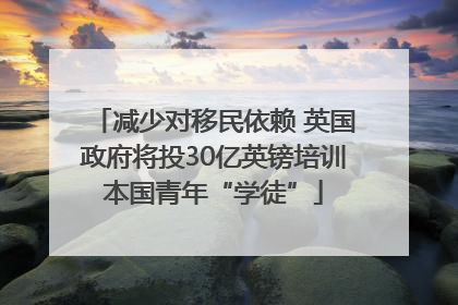 减少对移民依赖 英国政府将投30亿英镑培训本国青年“学徒”
