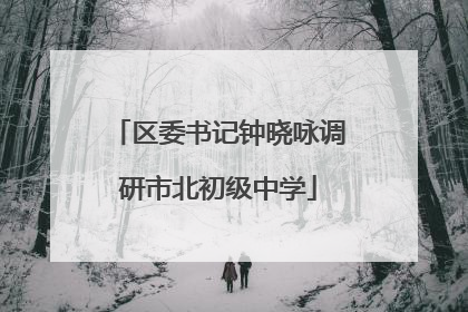 区委书记钟晓咏调研市北初级中学