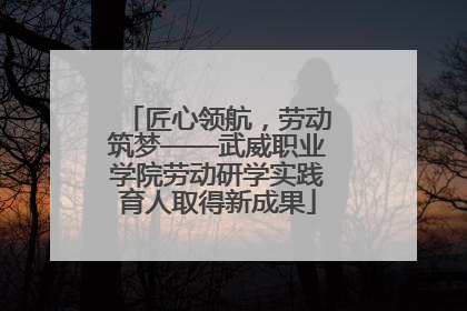 匠心领航，劳动筑梦——武威职业学院劳动研学实践育人取得新成果