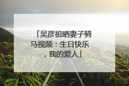 吴彦祖晒妻子骑马视频：生日快乐，我的爱人