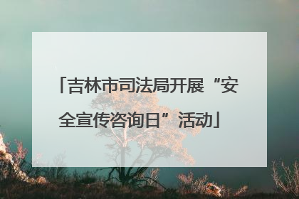 吉林市司法局开展“安全宣传咨询日”活动