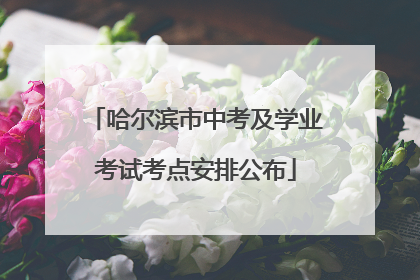 哈尔滨市中考及学业考试考点安排公布