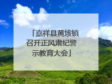 嘉祥县黄垓镇召开正风肃纪警示教育大会