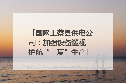 国网上蔡县供电公司：加强设备巡视 护航“三夏”生产