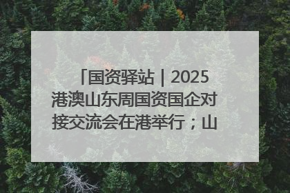 国资驿站｜2025港澳山东周国资国企对接交流会在港举行；山东黄金成功在境外发行3亿美元绿色债券