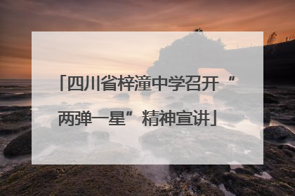 四川省梓潼中学召开“两弹一星”精神宣讲