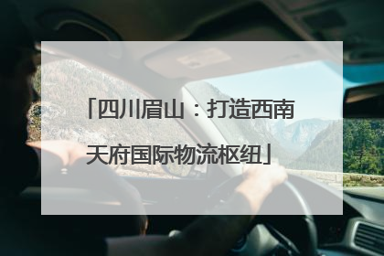 四川眉山：打造西南天府国际物流枢纽