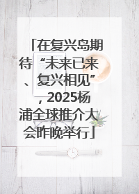 在复兴岛期待“未来已来、复兴相见”，2025杨浦全球推介大会昨晚举行
