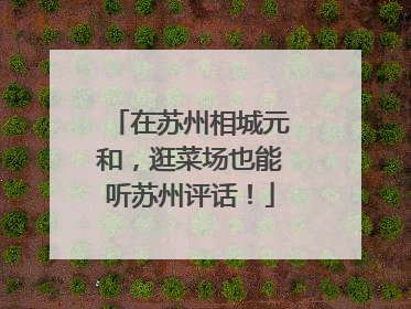 在苏州相城元和，逛菜场也能听苏州评话！