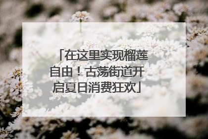 在这里实现榴莲自由！古荡街道开启夏日消费狂欢