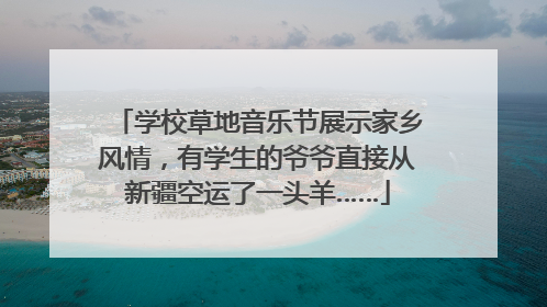 学校草地音乐节展示家乡风情，有学生的爷爷直接从新疆空运了一头羊……