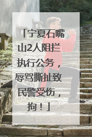 宁夏石嘴山2人阻拦执行公务，辱骂撕扯致民警受伤，拘！