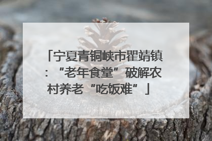 宁夏青铜峡市瞿靖镇：“老年食堂”破解农村养老“吃饭难”