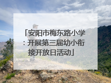 安阳市梅东路小学：开展第三届幼小衔接开放日活动