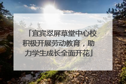 宜宾翠屏草堂中心校积极开展劳动教育，助力学生成长全面开花
