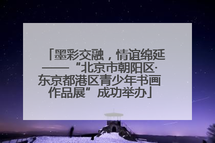 墨彩交融，情谊绵延——“北京市朝阳区·东京都港区青少年书画作品展”成功举办