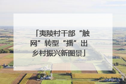 夷陵村干部“触网”转型“播”出乡村振兴新图景