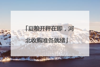 夏粮开秤在即，河北收购准备就绪