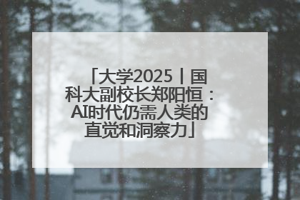 大学2025丨国科大副校长郑阳恒：AI时代仍需人类的直觉和洞察力