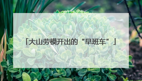 大山劳模开出的“早班车”