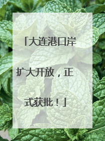 大连港口岸扩大开放，正式获批！