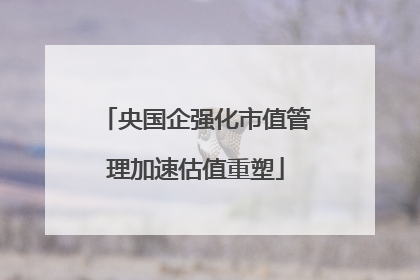 央国企强化市值管理加速估值重塑