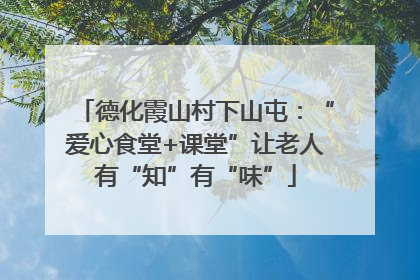德化霞山村下山屯：“爱心食堂+课堂”让老人有“知”有“味”