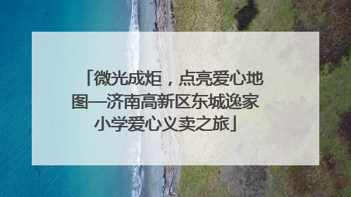 微光成炬，点亮爱心地图—济南高新区东城逸家小学爱心义卖之旅