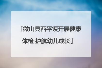 微山县西平镇开展健康体检 护航幼儿成长