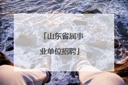 山东省属事业单位招聘