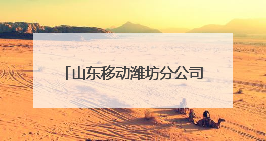 山东移动潍坊分公司以AI为笔 勾勒智慧城市民生服务新画卷