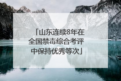 山东连续8年在全国禁毒综合考评中保持优秀等次
