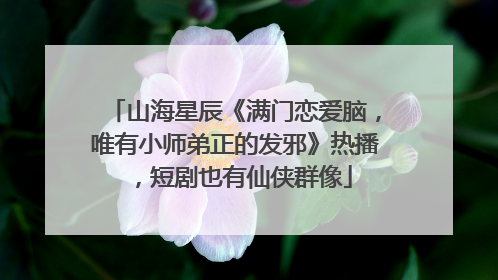山海星辰《满门恋爱脑，唯有小师弟正的发邪》热播，短剧也有仙侠群像