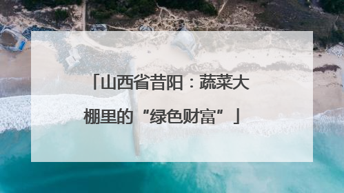 山西省昔阳：蔬菜大棚里的“绿色财富”