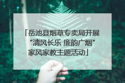 岳池县烟草专卖局开展“清风长乐 廉韵广烟”家风家教主题活动